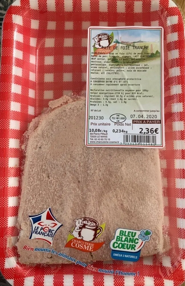 pate de foie tranche