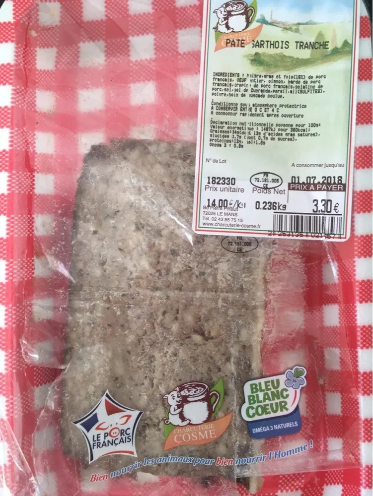 PATE SARTHOIS TRANCHE