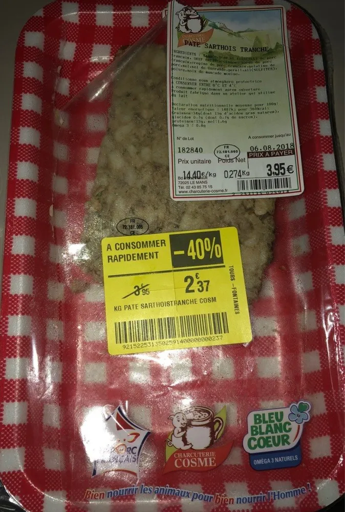 Pate sarthois tranche