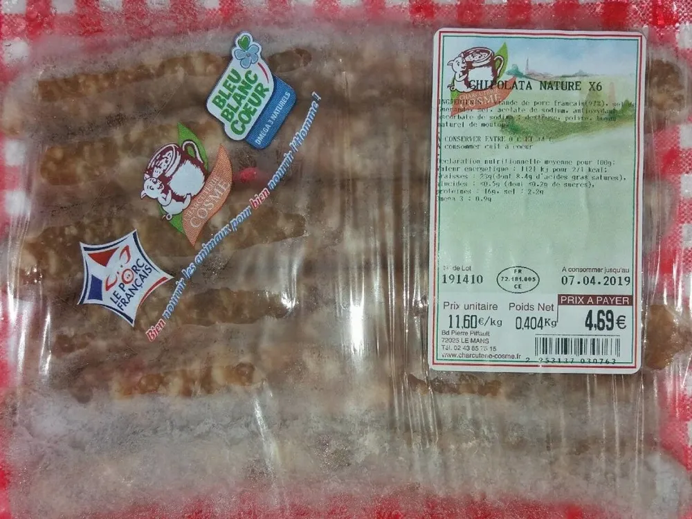 Chipolata nature x6