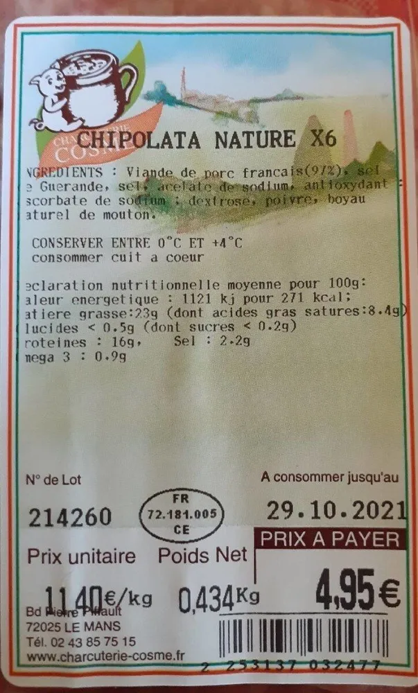 Chipolata nature