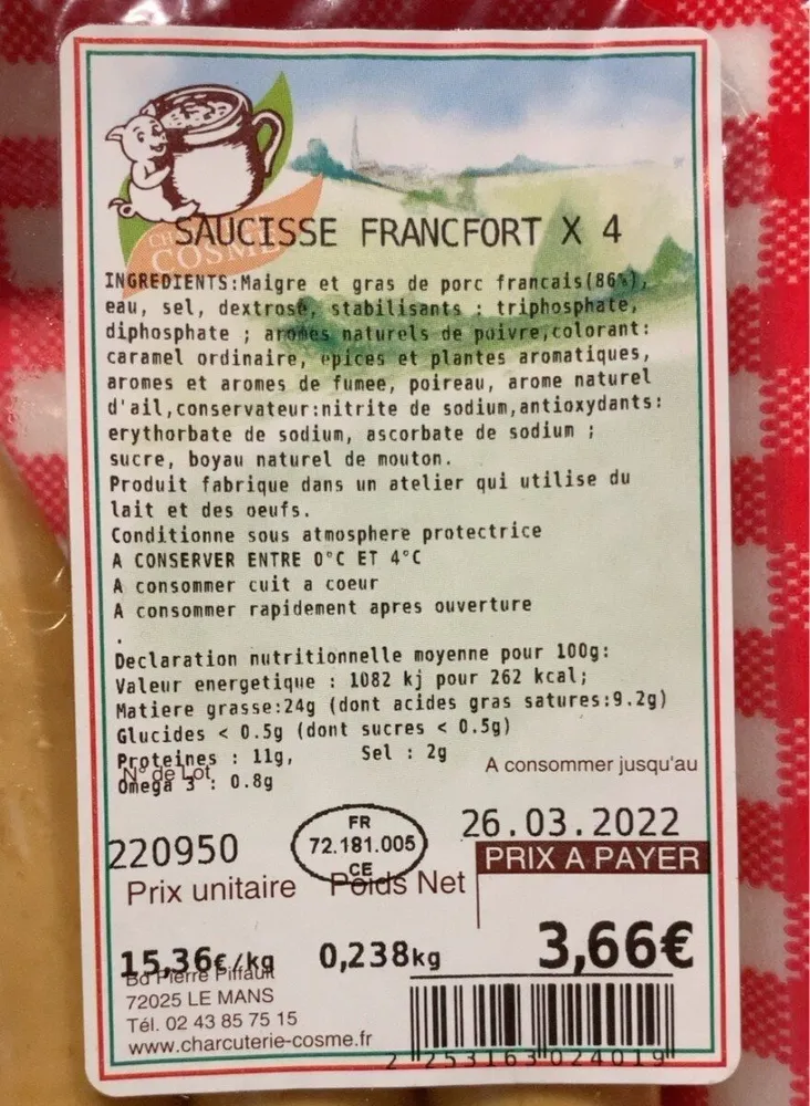 Saucisse de francfort
