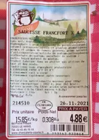 Saucisse francfort