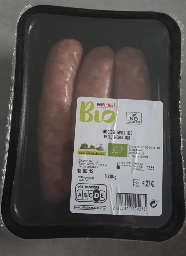 Saucisse Grill Bio Delhaize