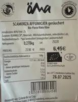 SCAMORZA AFFUMICATA geräuchert Bio-Pasta filata Käse