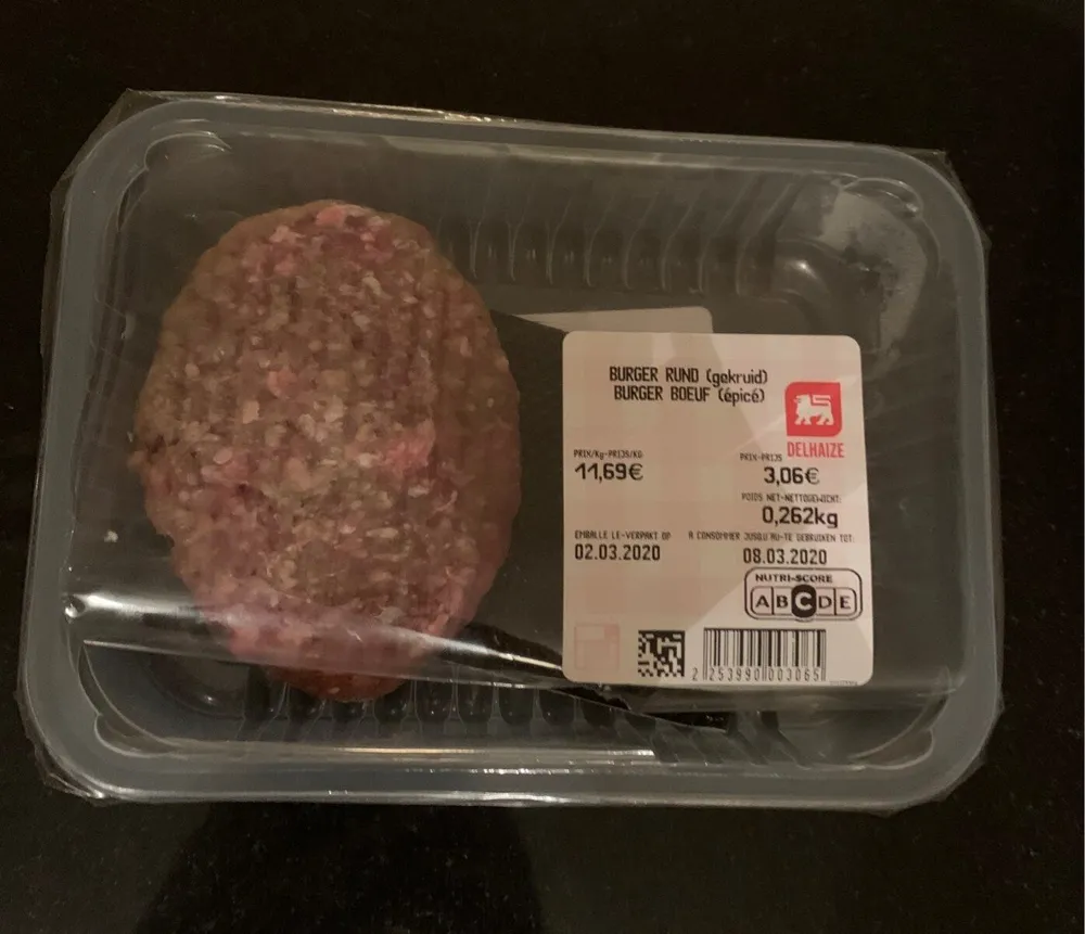 Burger boeuf ( épicé )