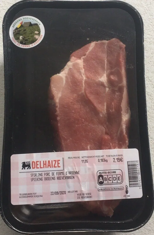 Spierling porc  de ferme d’Ardenne