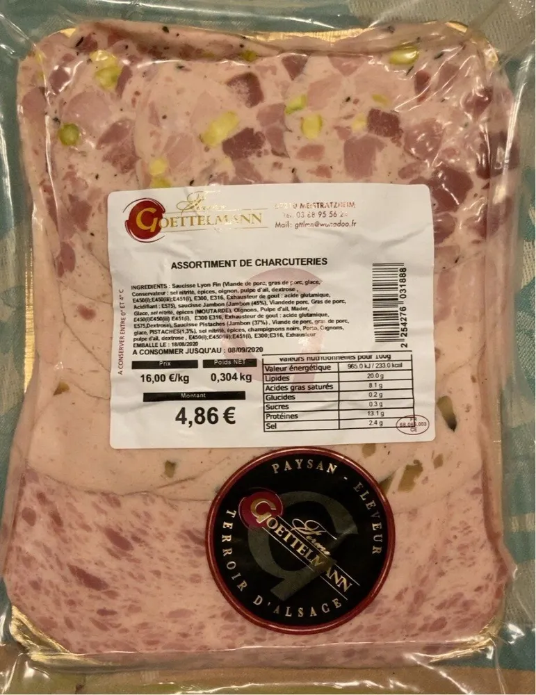 Assortiment de charcuteries