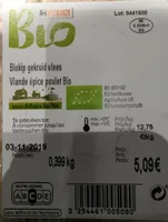 Viande épice poulet bio