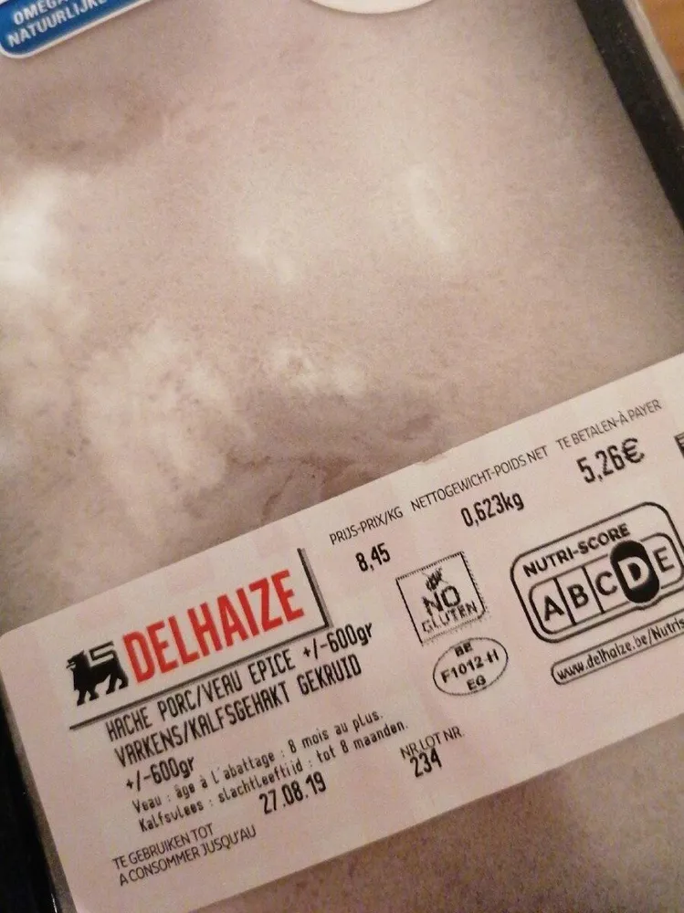 Haché porc/veau épicé