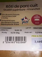 rôti de porc cuit