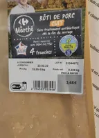 Rôti de porc cuit
