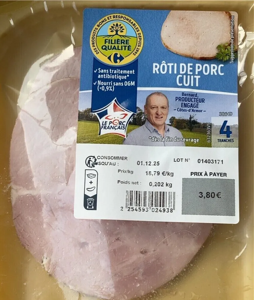 Roti de porc cuit