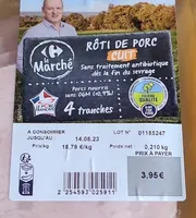 Rôti de porc cuit