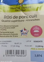 Rôti de porc cuit