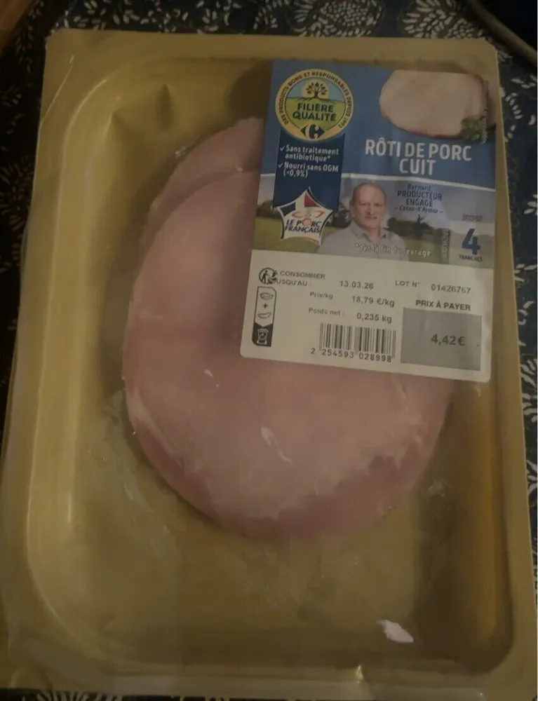 Roti de porc cuit