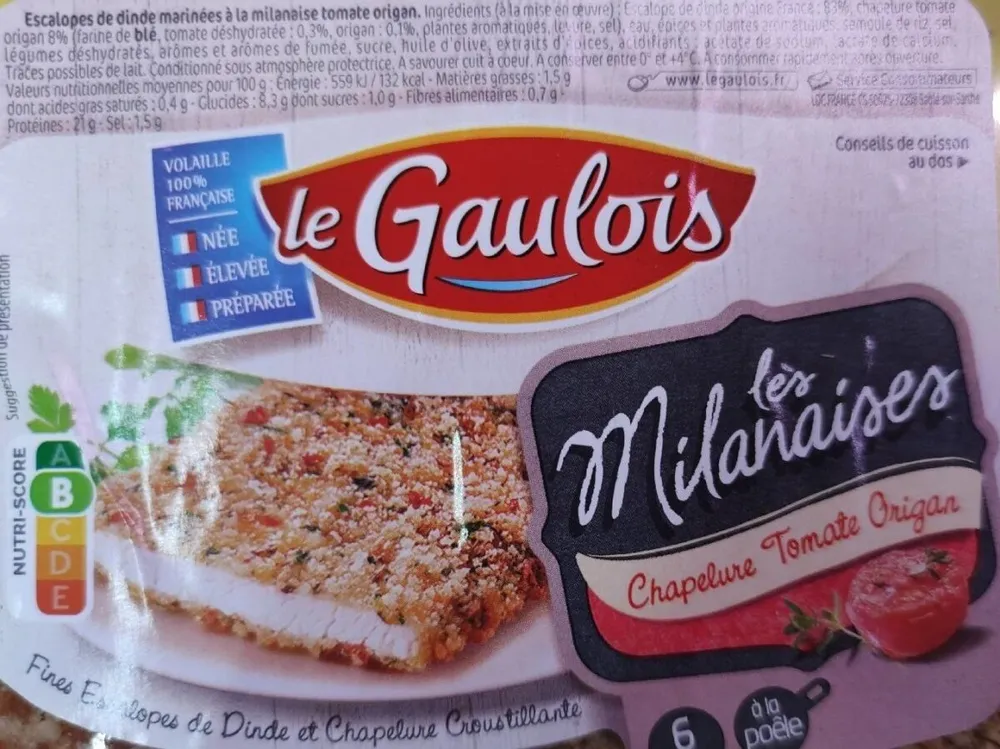 Escalopes milanaises tomate origan