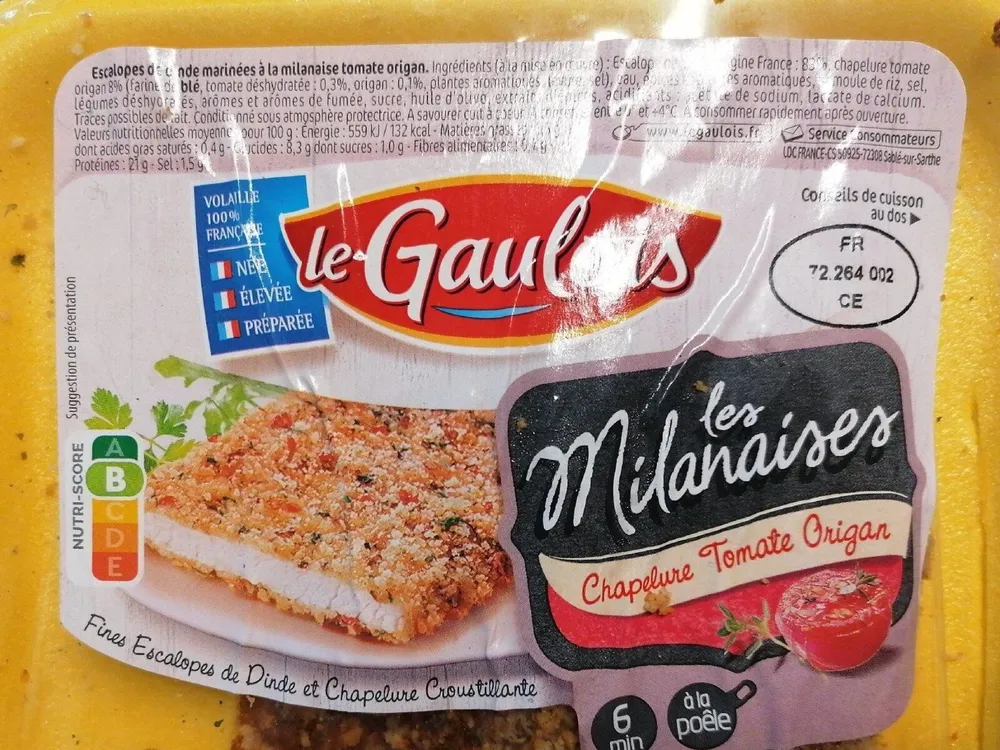 Les milanaises Chapelure Tomate Origan