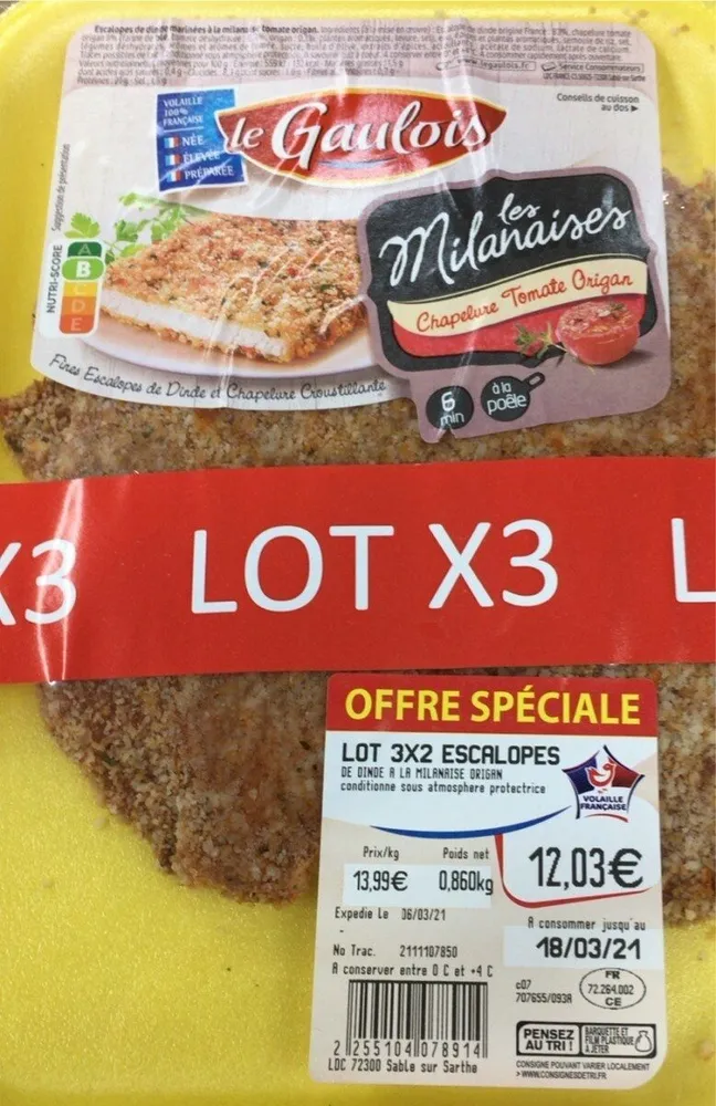 Escalopes les milanaises