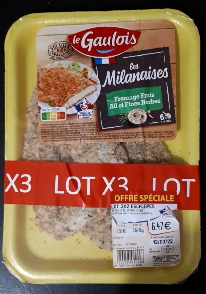 Les Milanaises Fromage frais Ail et Fines herbes