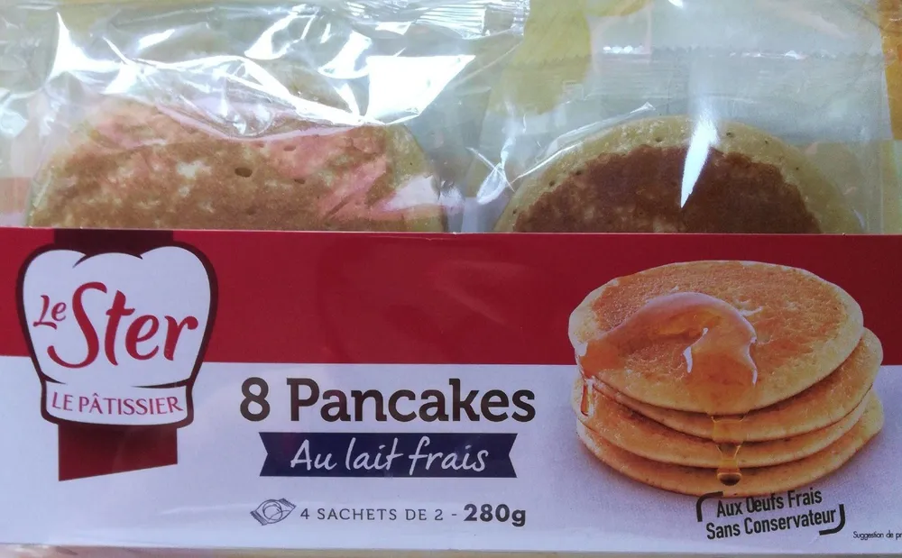 8 pancakes au lait frais