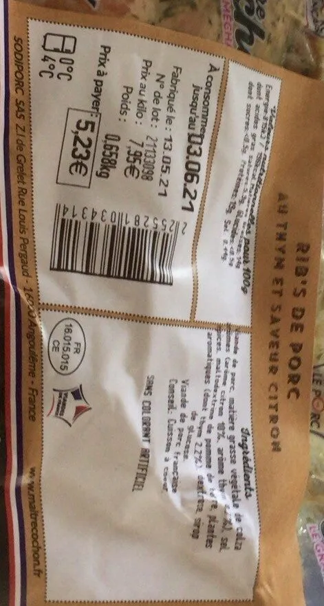 Rib’s de Porc