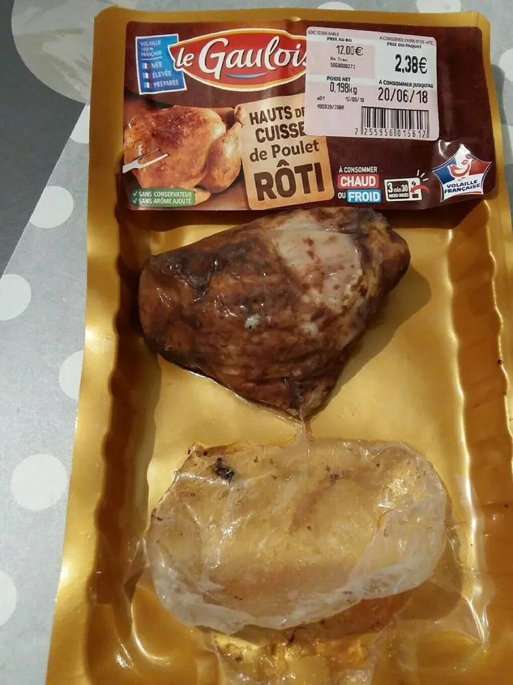 Hauts De cuisse de poulet rôti