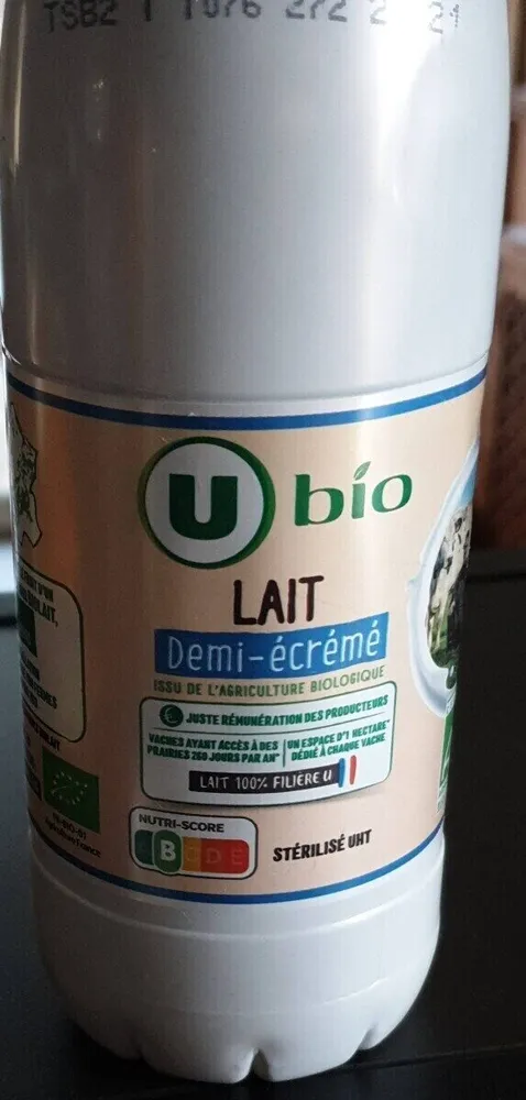 U bio LAIT demi-ecremé