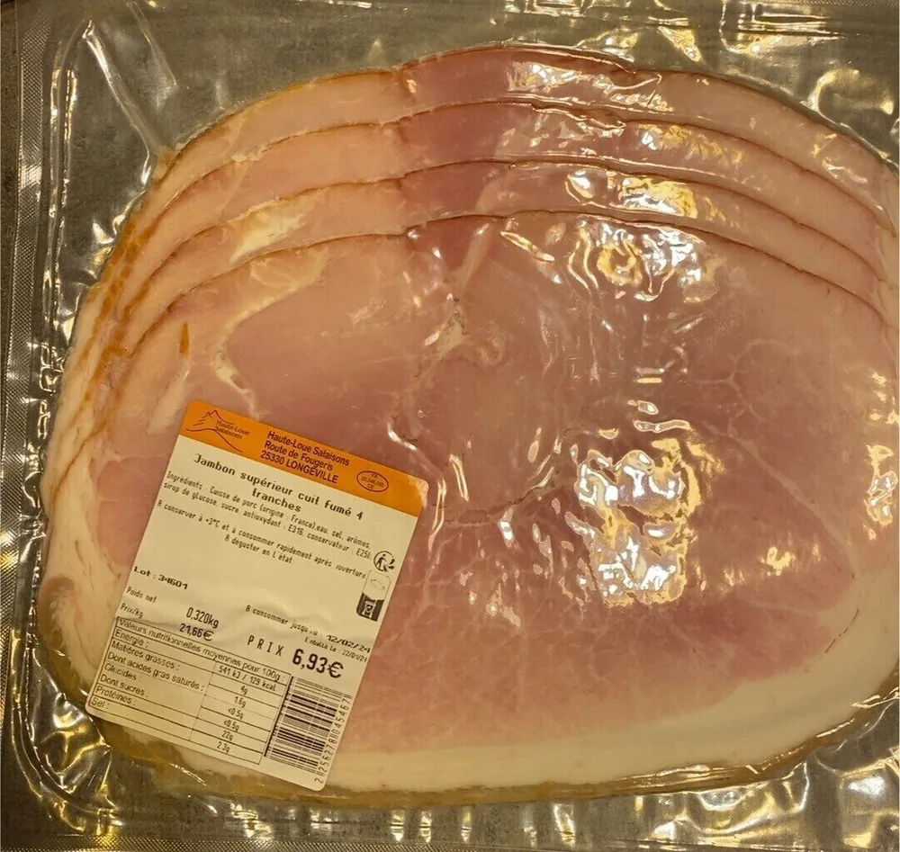 Jambon superieur cuit fumé