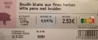 Boudin blanc aux fines herbes
