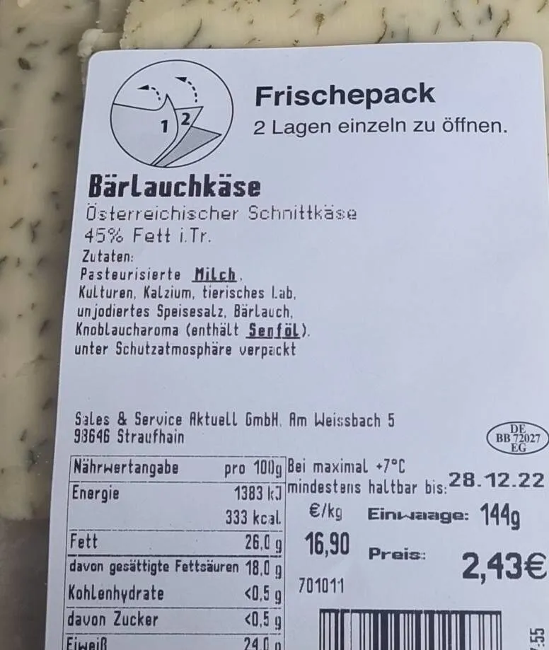 Bärlauchkäse