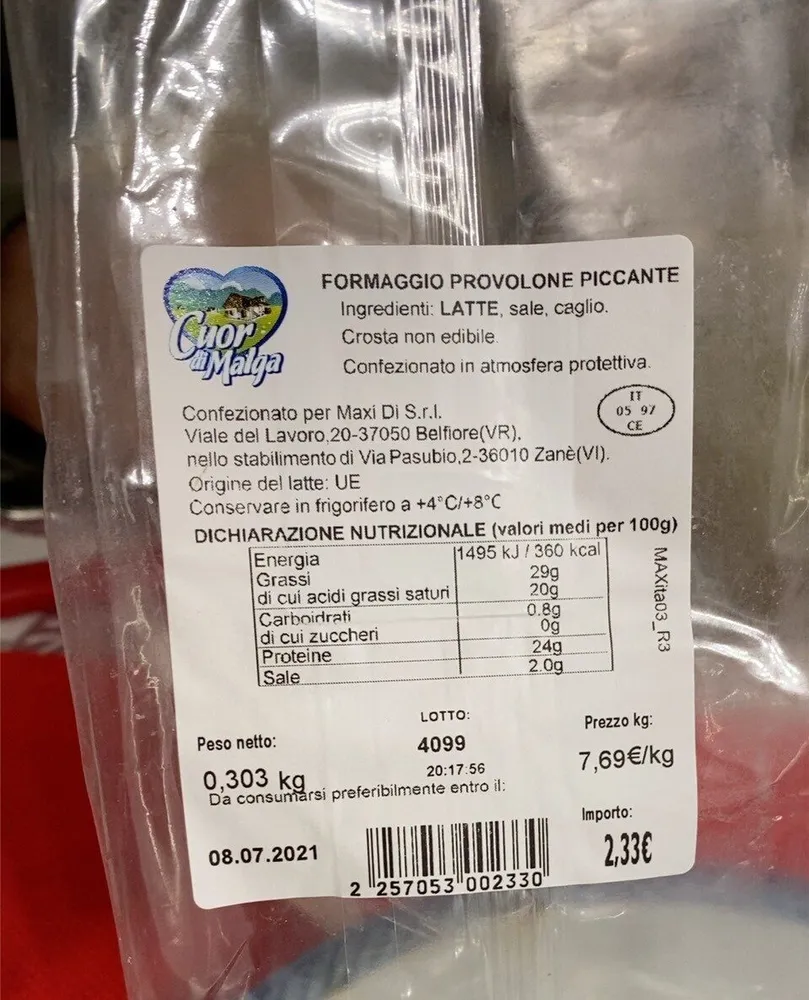 Formaggio provolone piccante