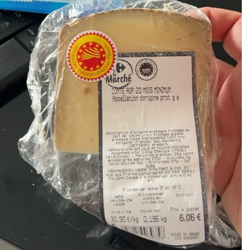 Comte AOP 20 Mois minimum