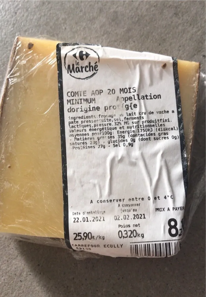 Comte aop 20 mois