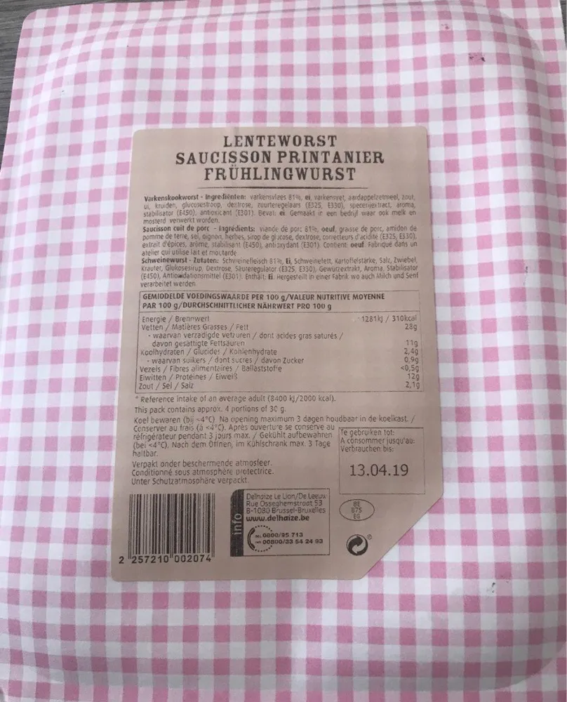 Saucisson printanier
