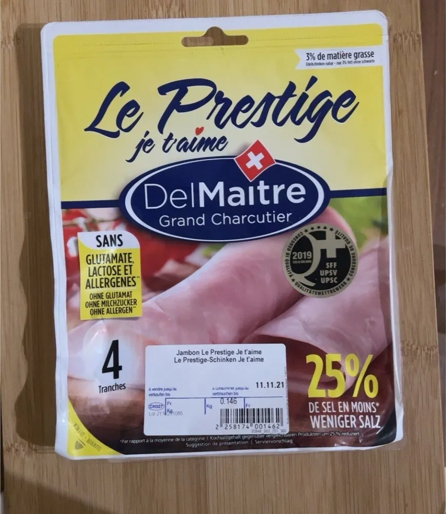 Jambon Le prestige Je t’aime
