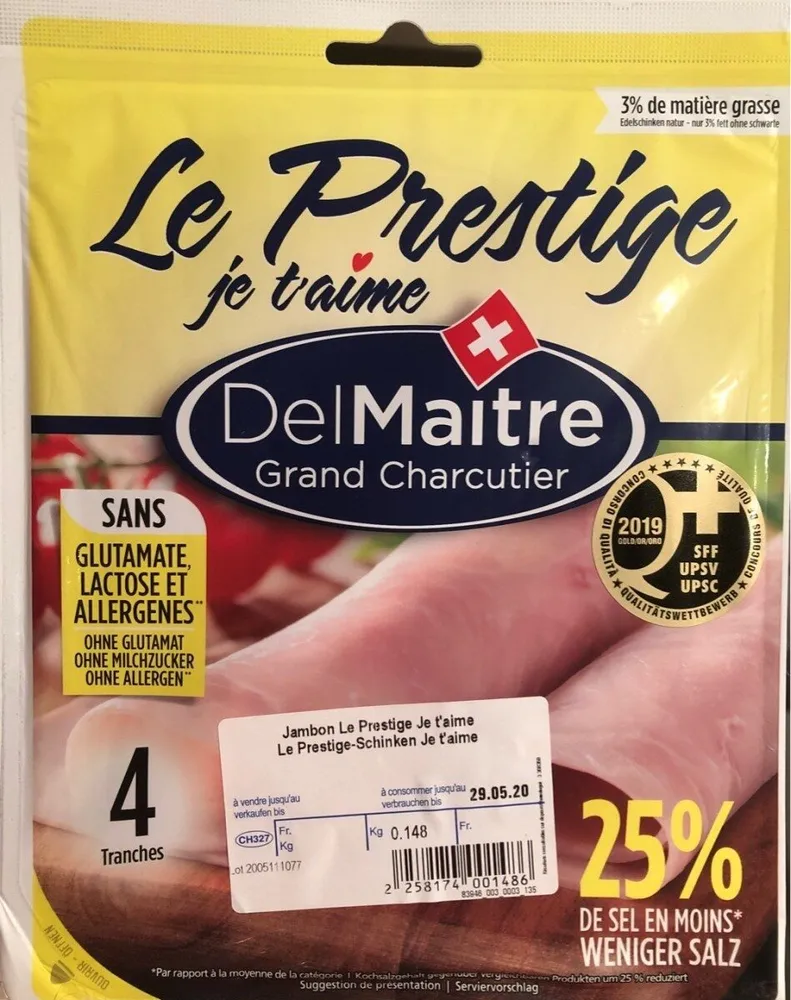 Jambon Le Prestige je t'aime