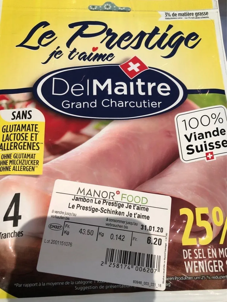 Jambon le prestige je t'aime