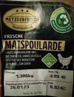 Frische Maispoularde