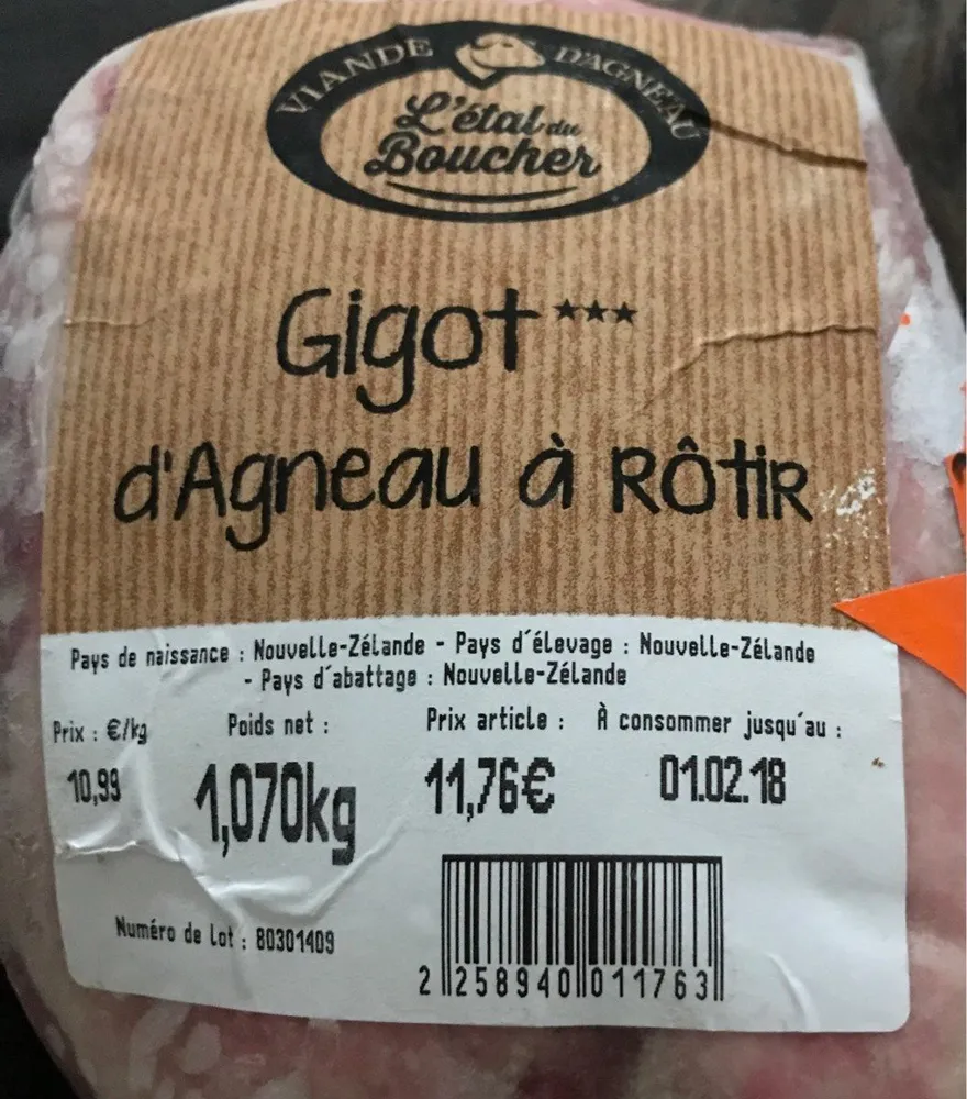 Gigot d'agneau a rotir
