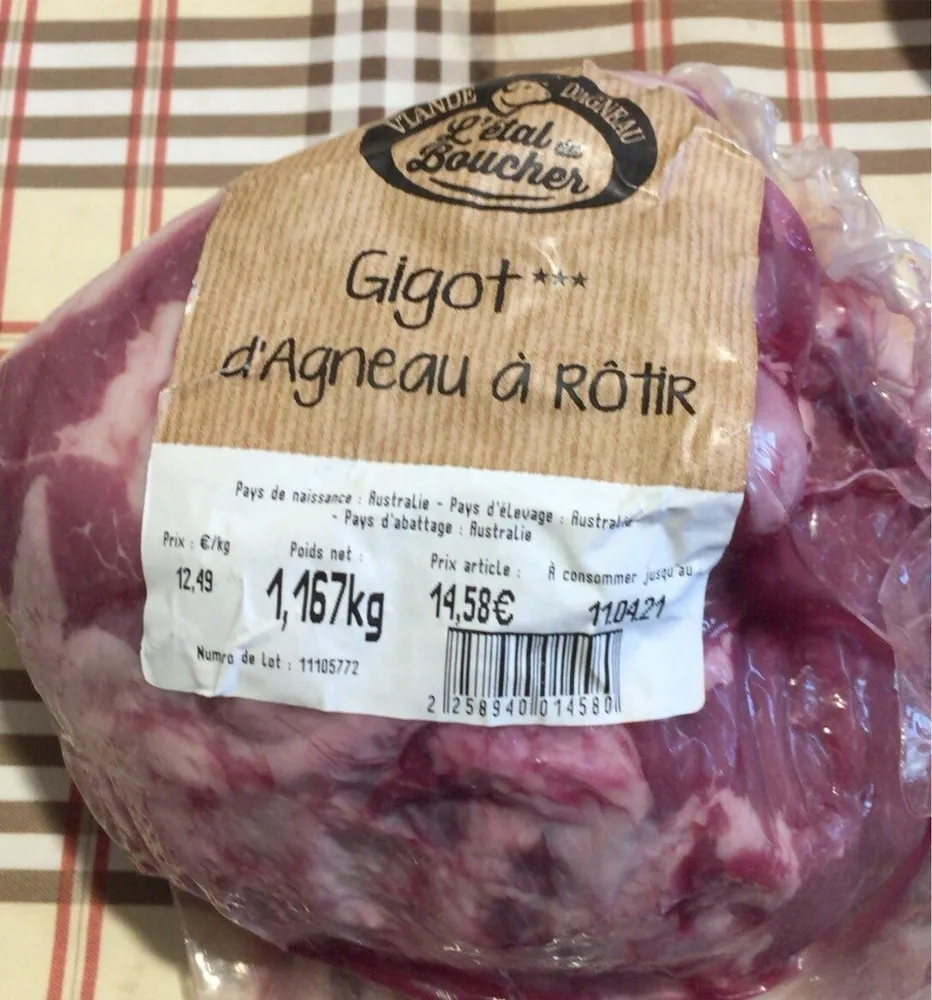 Gigot d’agneau a rotir