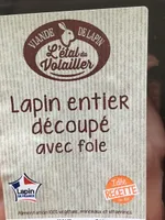Lapin entier decoupé avec foie