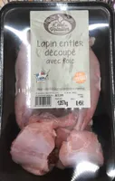 Lapin entier decoupé avec foie