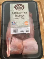 Lapin entier découpé avec foie