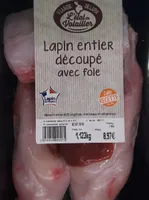 Lapin entier découpé avec foie