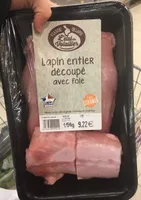 Lapin entier découpé avec foie