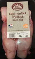 Lapin entier découpé avec foie
