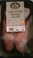 Lapin entier découpé avec foie