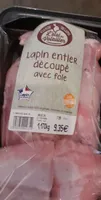 Lapin entier découpé avec foie