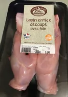 Lapin entier découpé avec foie